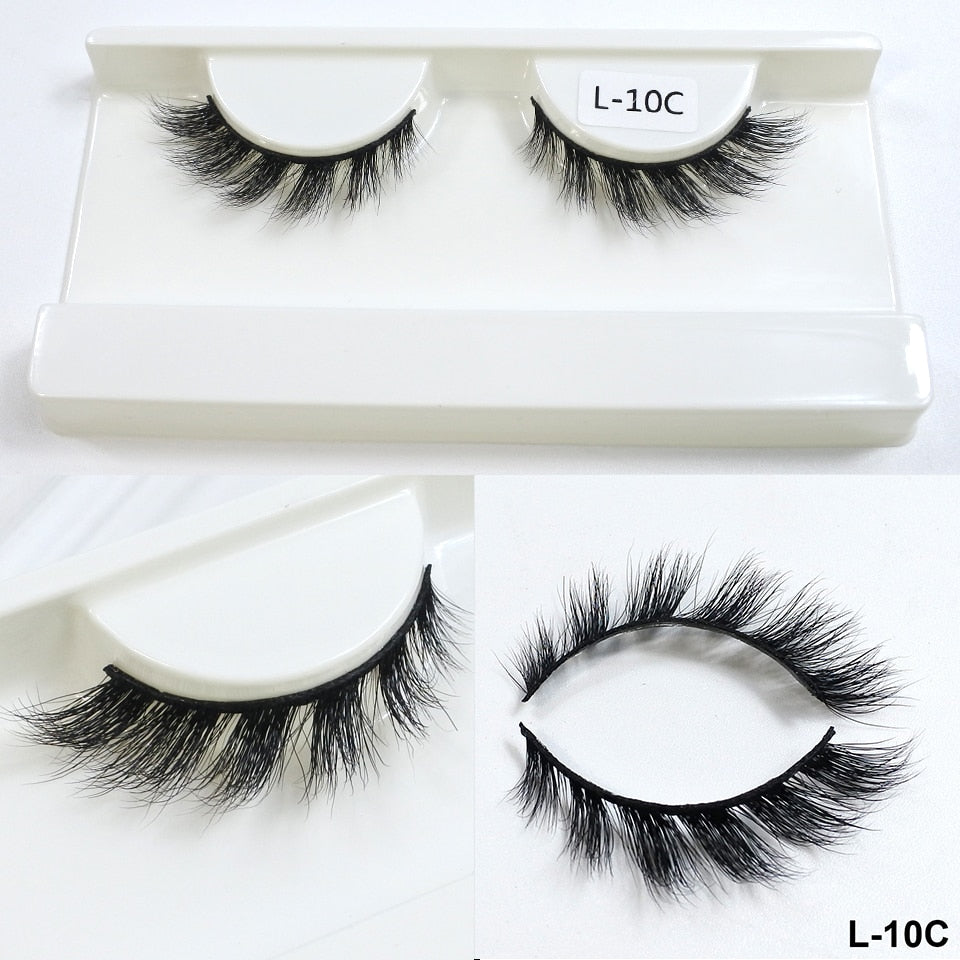 Mink Eyelashes 10mm-18mm Short Natural 3d Mink Lashes Winged Cateye Lashes