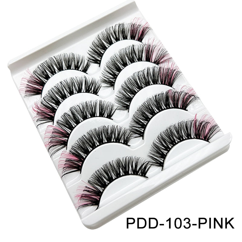 Colored Lash DD Natural Long Colorful Eyelashes Volume lashes Extension Thick Eye Shadow