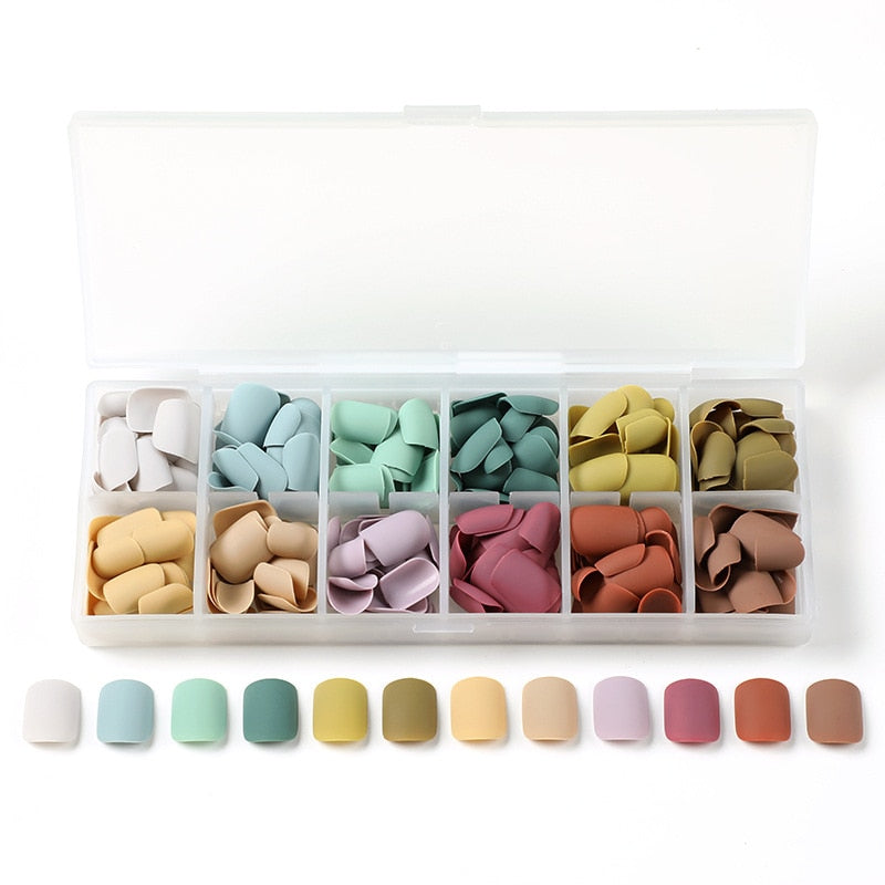 Press On Nails Solid color Short