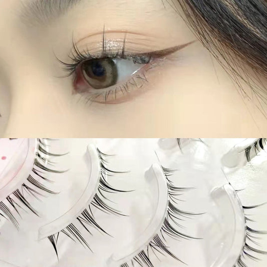 3/5 Pair Manga Lashes Extensions Eye Natural Wispy Fairy Cross False Eyelashes 3D Fairy Little Devil Cosplay
