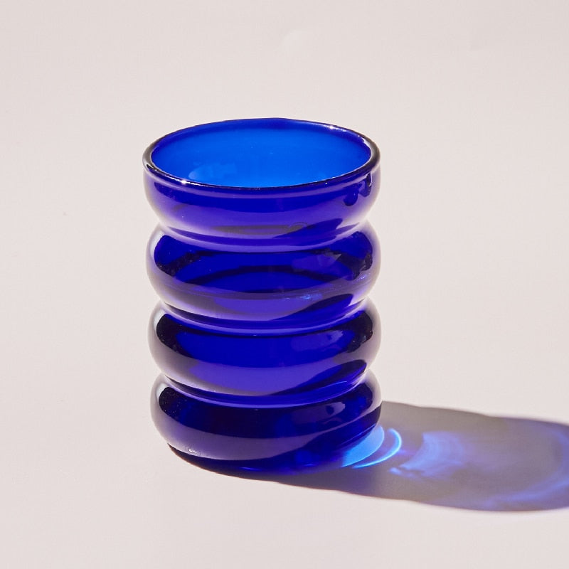 Blue Cups Coffee Mug Glass Cup Tea Milk Lemon Juice Coffee Water Cup Bar Drinkware Creativity wine glasses Home Cafe Drinkware