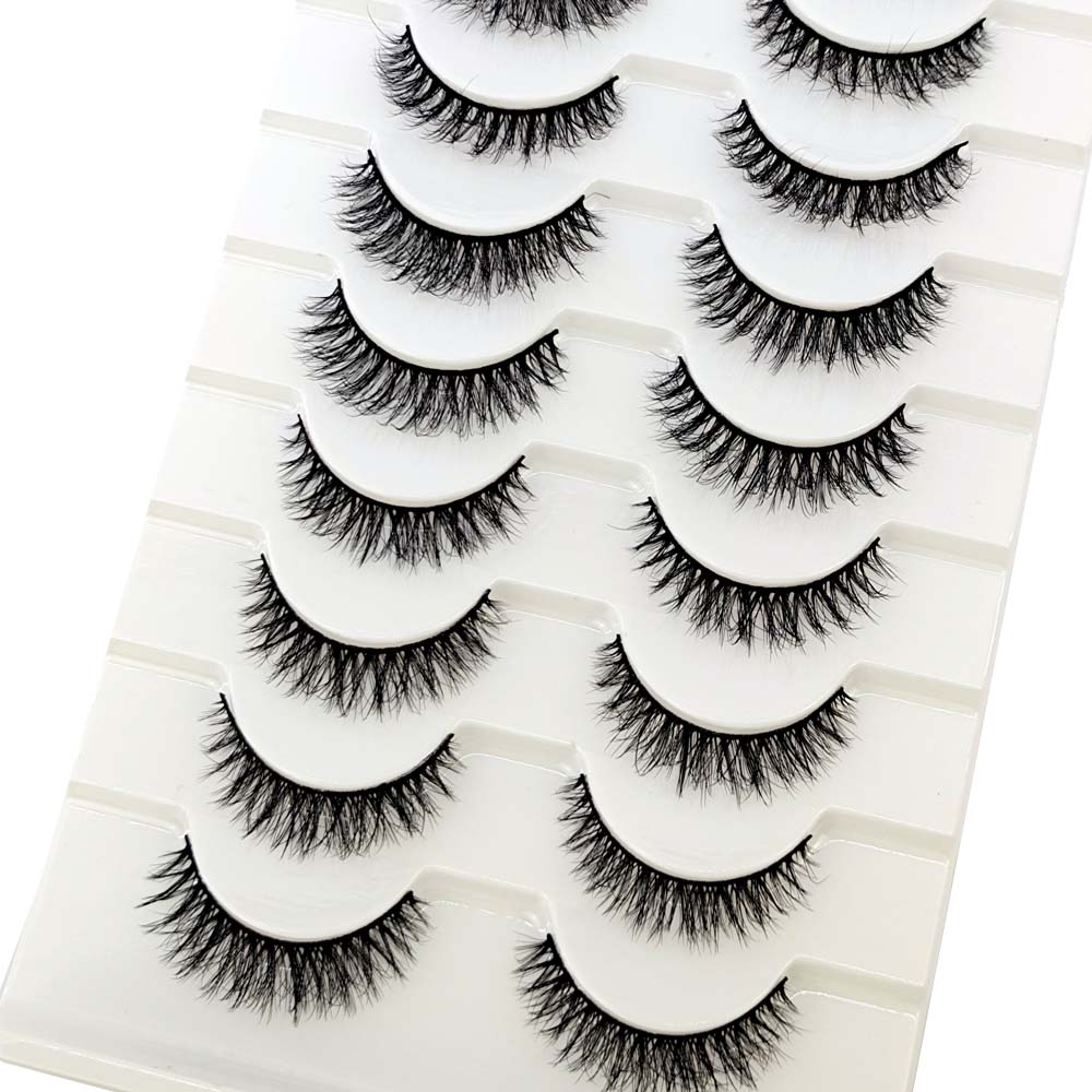 10pairs eyelashes soft fluffy lashes false eyelashes dramatic 3d mink lashes lash extension 3d cilios faux cils