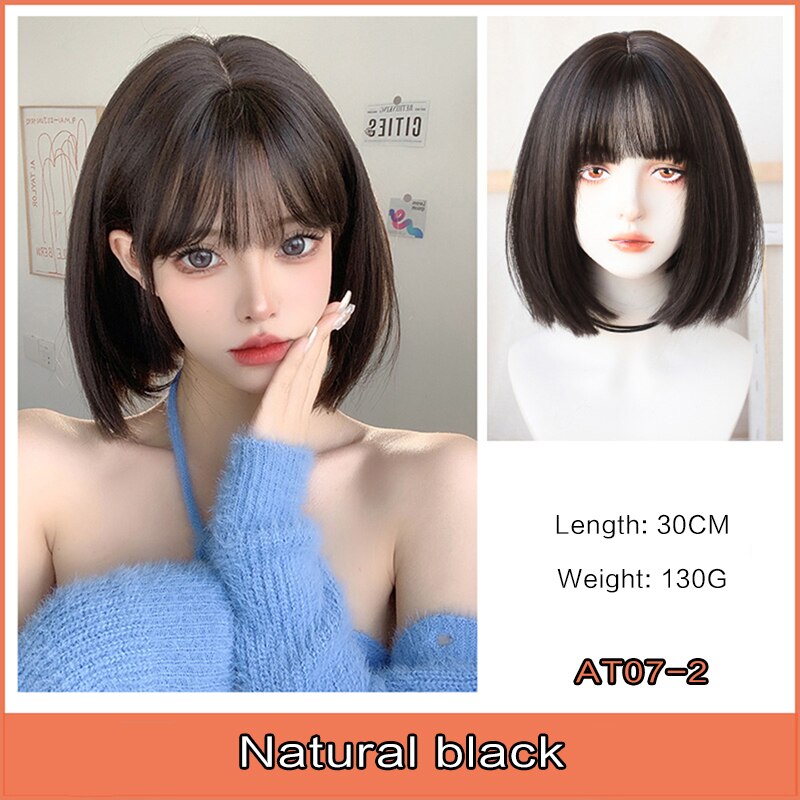 Cosplay Wig With Bangs Synthetic Straight Hair 24 Inch Long Heat-Resistant Pink Wig For Women