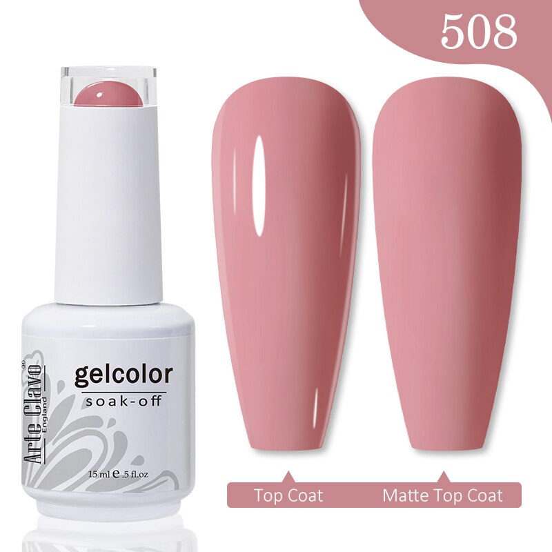 Gel Nail Polish 15ml Nude Pink Soak Off LED UV Lacquer Varnish Semi Permanent Top Base Coat Nail Art Gellak Manicure