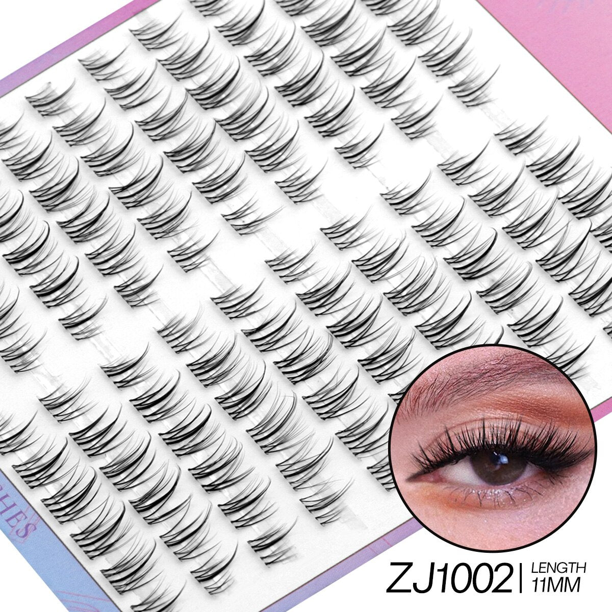 Lash Clusters DIY Individual Clusters Lash Extension Natural Lashes Soft Ribbon Segmented False Bundles Eyelashes