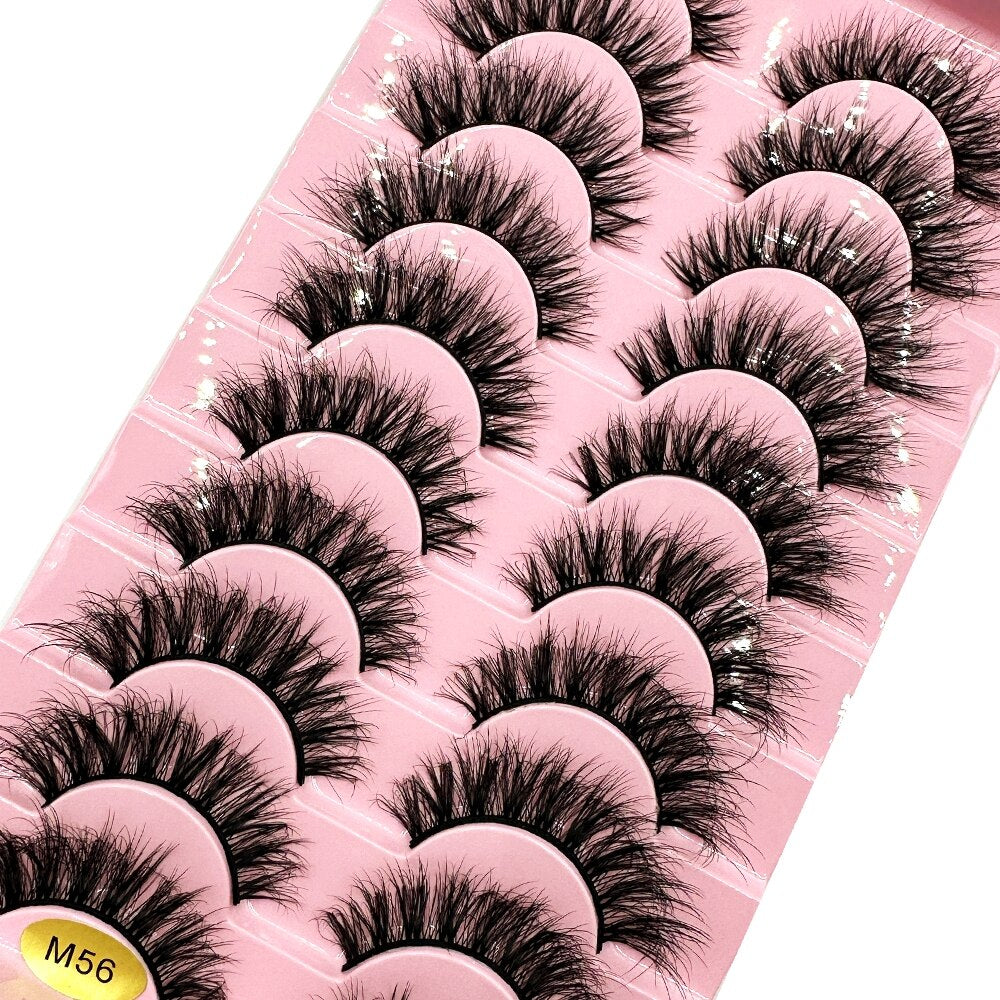 10 Pairs 3D Faux Mink Lashes Natural long Mink False Eyelashes Fake Eyelash Mink Lashes Extension Cils