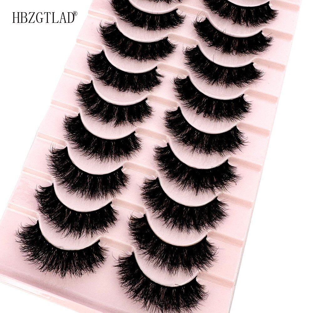 Fluffy Mink Lashes 8-25mm Lashes Dramatic Thick Volume Natural Eyelashes Eye Lashes 100% Cruelty Free Mink Eyelashes