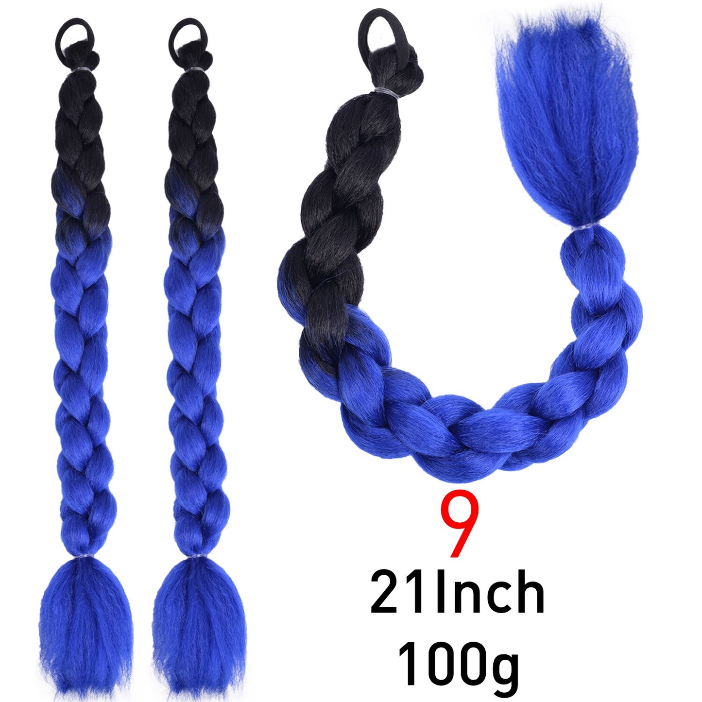 Synthetic Braided Plaited Fishtail Fishbone Drawstring Ponytail 20Inch Long Ombre Blonde Pink Hair Extensions For Women