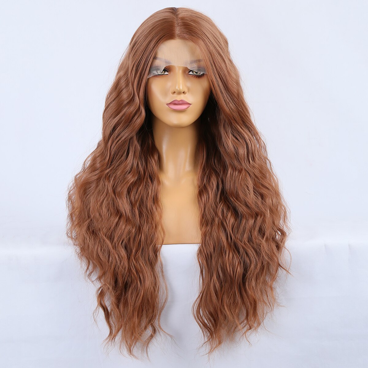 Mix Blonde Lace Front Wigs for Women Heat Resistant Synthetic Wig Glueless Natural Hairline Long Loose Wave Daily Use Wig