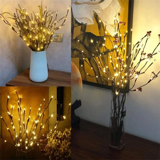 Creative Willow Twig Branch Lights 20 LEDs Christmas Decoration for Home Noel Kerst Xmas Decoration