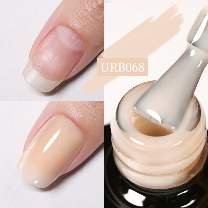 Aurora Rubber Gel Nail Iridescent Pearl Effect Metallic Mirror Nails Manicure Soak Off UV LED No Wipe Top Coat Base Gel