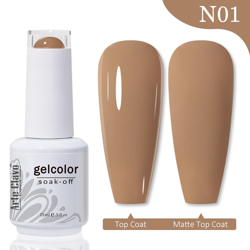 Gel Nail Polish 15ml Nude Pink Soak Off LED UV Lacquer Varnish Semi Permanent Top Base Coat Nail Art Gellak Manicure