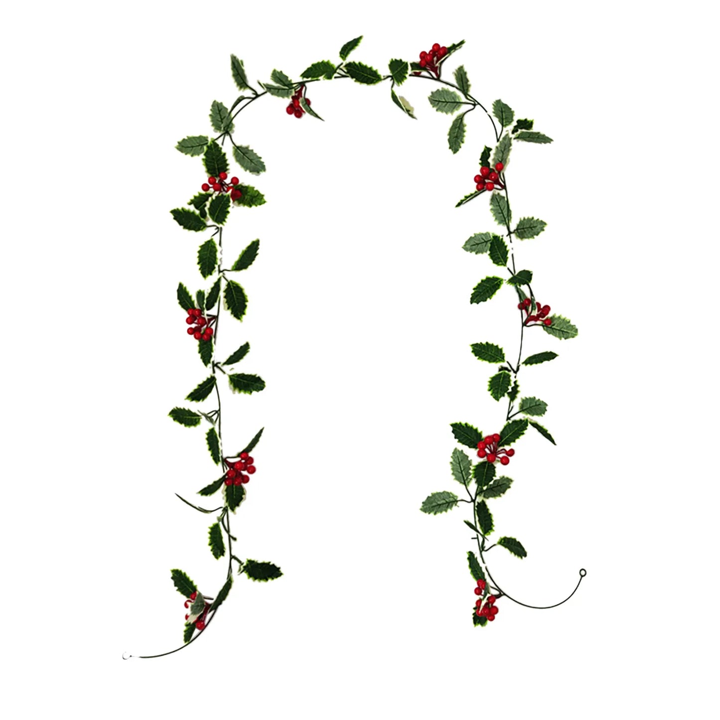 8Feet Red Berry Christmas Garland Flexible Artificial Berry Garland For Winter Christmas New Year Holiday Decor