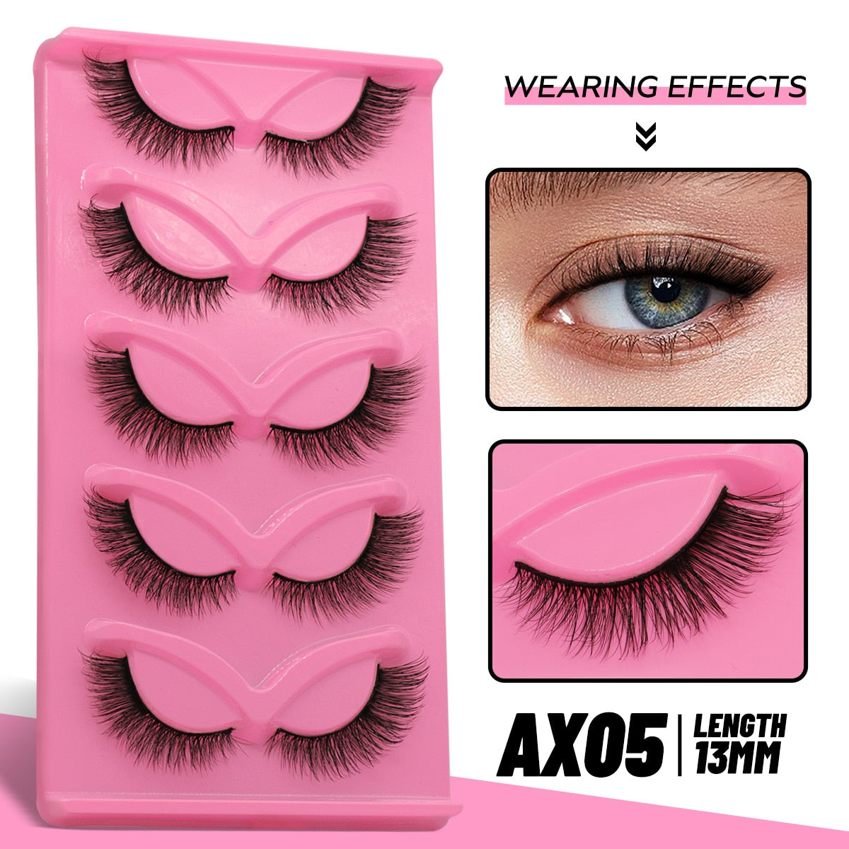 Cat Eye Lashes Faux Mink Eyelashes Natural long Manga Lashes Winged End Eye Elongated Eyelashes Fake Lashes