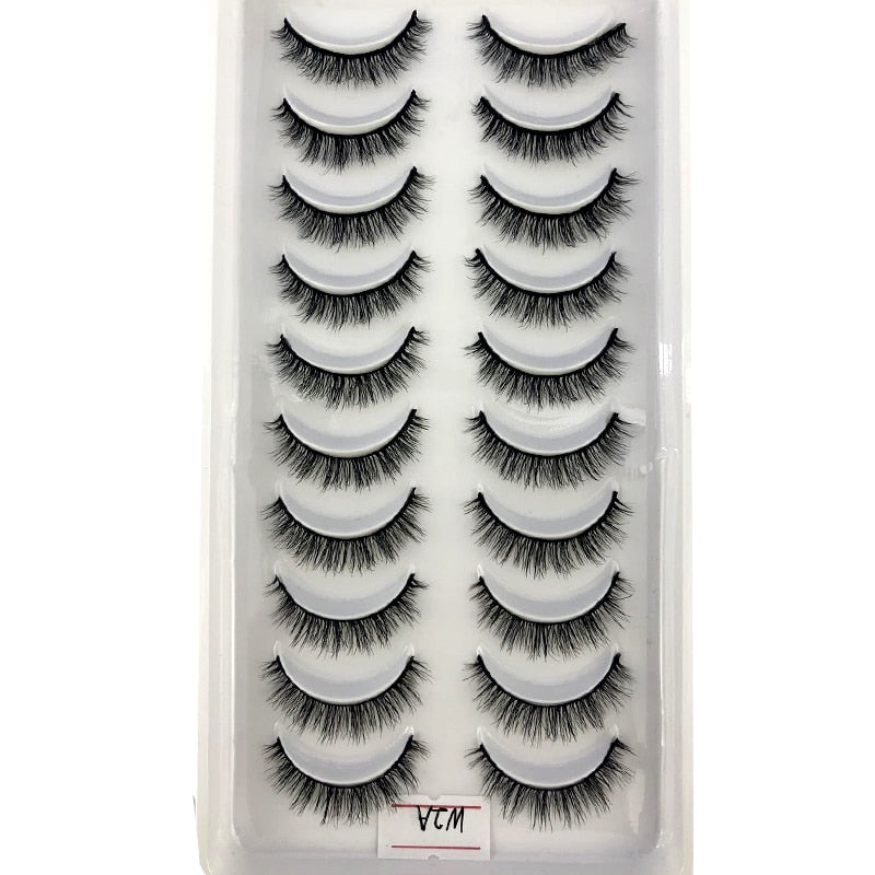 Short lashes 10 Pairs 3D Mink Lashes Natural Eyelash Dramatic False Eyelashes Faux Cils Fake Eyelash Extension maquiagem