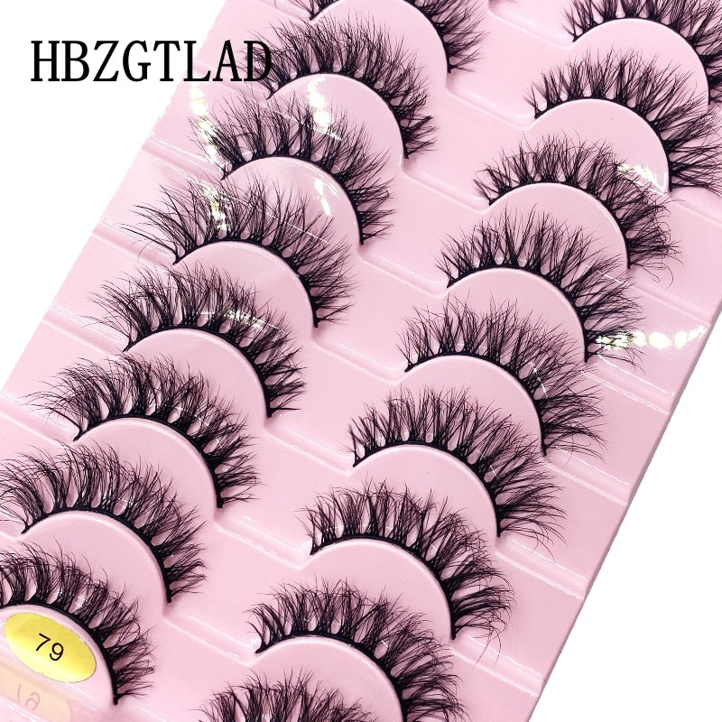10 Pairs Natural False Eyelashes Fake Lashes Long Makeup 3d Mink Lashes Extension Eyelash Mink Eyelashes