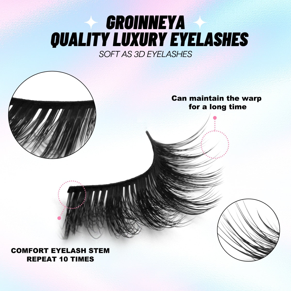 Cat Eye Lashes Faux Mink Eyelashes Natural long Manga Lashes Winged End Eye Elongated Eyelashes Fake Lashes