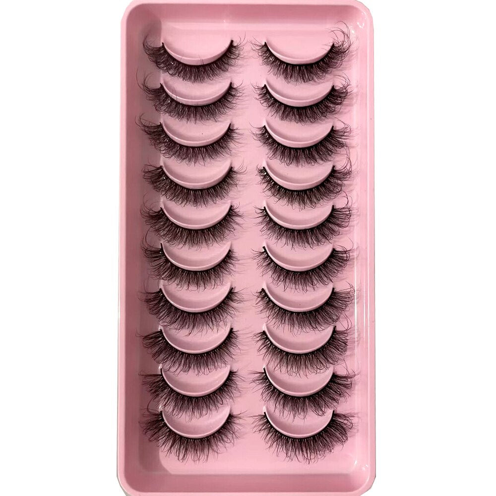 Short lashes 10 Pairs 3D Mink Lashes Natural Eyelash Dramatic False Eyelashes Faux Cils Fake Eyelash Extension maquiagem