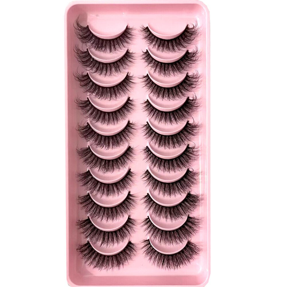 Short lashes 10 Pairs 3D Mink Lashes Natural Eyelash Dramatic False Eyelashes Faux Cils Fake Eyelash Extension maquiagem