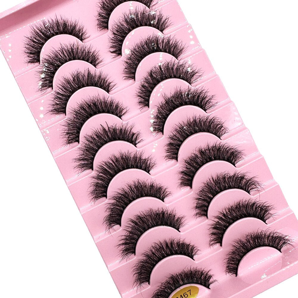 10 Pairs 3D Faux Mink Lashes Natural long Mink False Eyelashes Fake Eyelash Mink Lashes Extension Cils