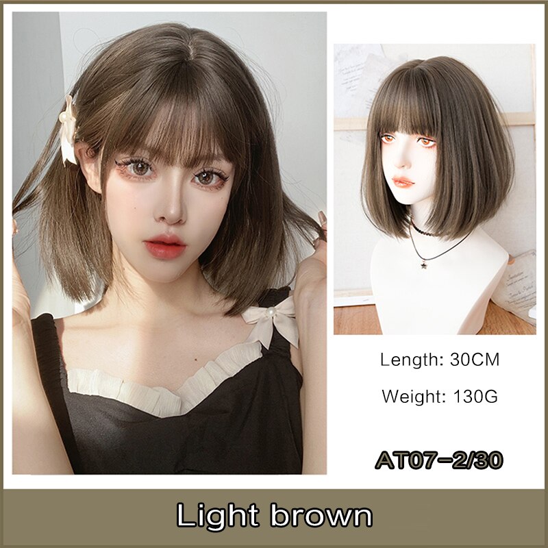 Cosplay Wig With Bangs Synthetic Straight Hair 24 Inch Long Heat-Resistant Pink Wig For Women