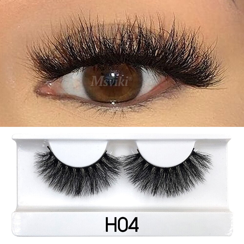 5D Fluffy 18-22MM Glitter Mink Lashes 1 Pair Party Colored Mink Eyelashes Box Package Rainbow Pink White Fake Eyelashes