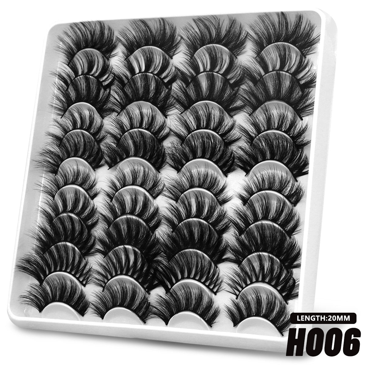 Russian Strip Lashes 5/10/20 Pairs Fluffy Mink Lashes 3D False Eyelashes Russian Eyelashes D Curl Fake Eyelashes