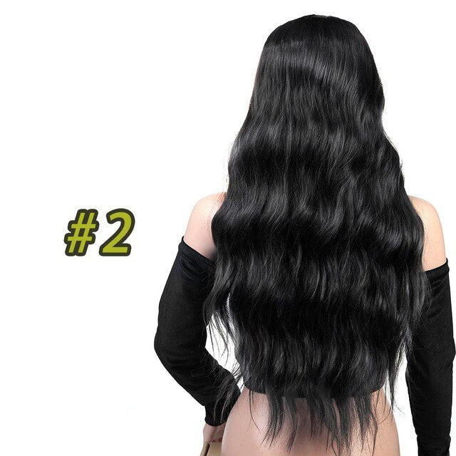Synthetic Long Wavy Women Light Pink Gradient Mixed Color Lolita Cosplay Heat Resistant Party Wig