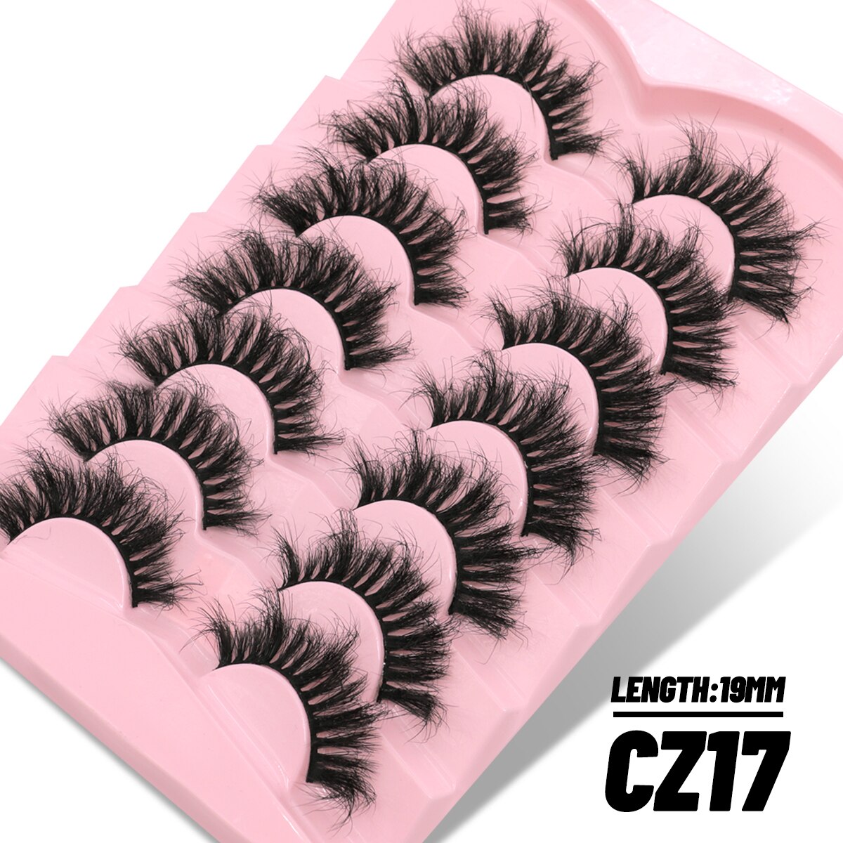 7 Pairs Fluffy Mink Lashes Eyelashes Thick Long Faux Mink Eyelashes Long Lasting Dramatic Volume lashes Extension