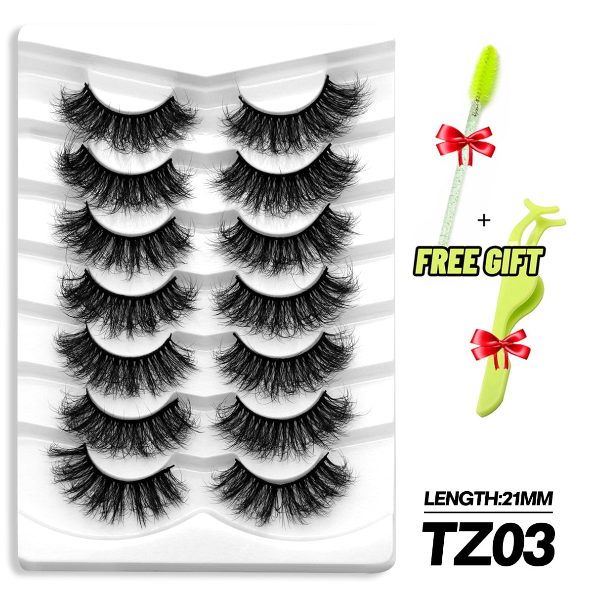 5/7 Pairs Eyelashes Long Lasting Fluffy Wispy Natural Mink Lashes Dramatic Volume lashes Extension Thick Long