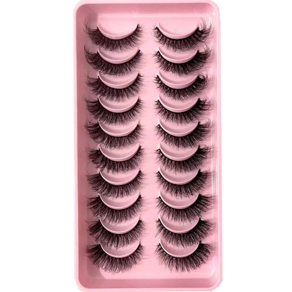 Short lashes 10 Pairs 3D Mink Lashes Natural Eyelash Dramatic False Eyelashes Faux Cils Fake Eyelash Extension maquiagem