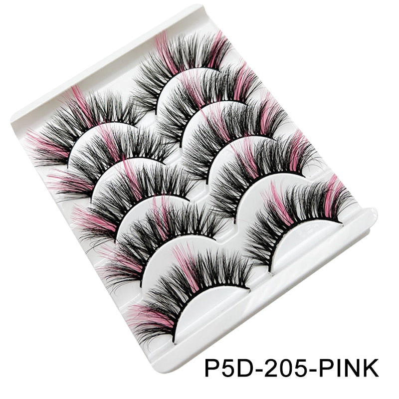 Colored Lash DD Natural Long Colorful Eyelashes Volume lashes Extension Thick Eye Shadow