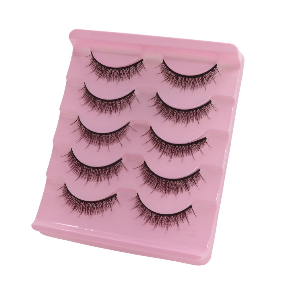 10 Pairs False Eyelashes Extension Natural Long Soft Fluffy Half Eye Cat Lashes Faux Mink Lashes Cils Magnétique