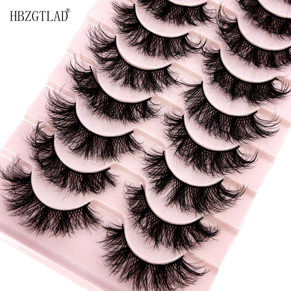 Fluffy Mink Lashes 8-25mm Lashes Dramatic Thick Volume Natural Eyelashes Eye Lashes 100% Cruelty Free Mink Eyelashes