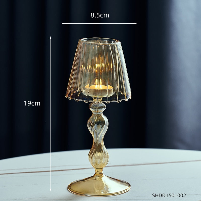 Europe style glass candle holders for decoration candle holder decor for table home decor wedding Candlesticks for candles mini