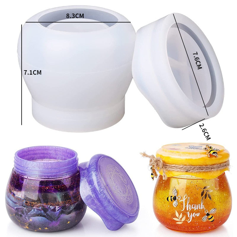 Storage Boxes with Lids Silicone Molds Ornaments Jars Bottles Gypsum Concrete Mold Resin Mold DIY Candle Cup Mold Flowerpot Mold