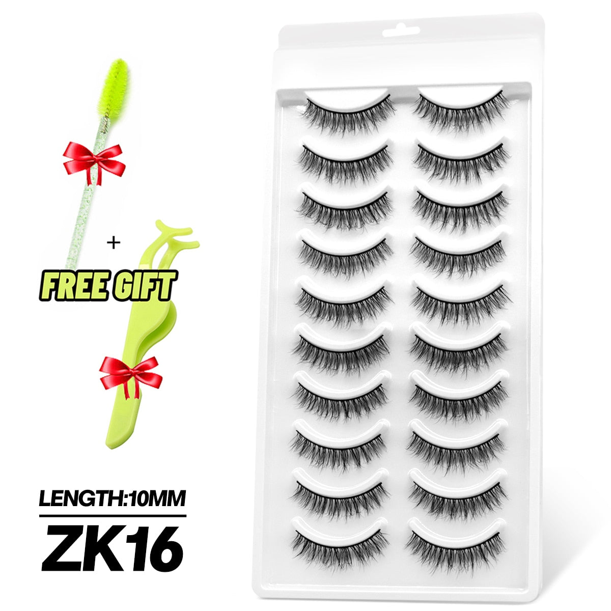 5/10 Pairs 3D Mink Lashes Natural Eyelash Soft Full Thick Wispy Eyelash Mink Lashes extension short eyelashes