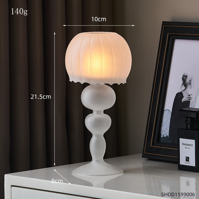 Nordic Glass Candle Holder Romantic Wedding Decoration Retro Home Decor Table Decor Candle Accessories Candlesticks for candles