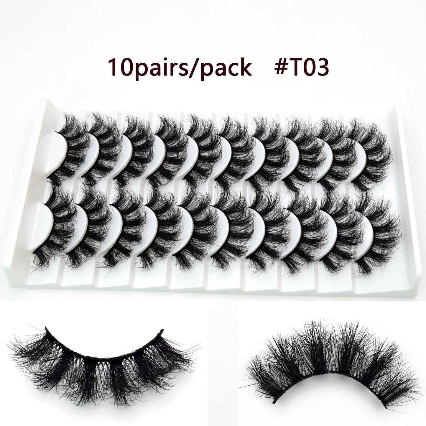 5D Mink Long Lasting Lashes Natural Dramatic Volume Extension Thick Long 3D False Eyelashes