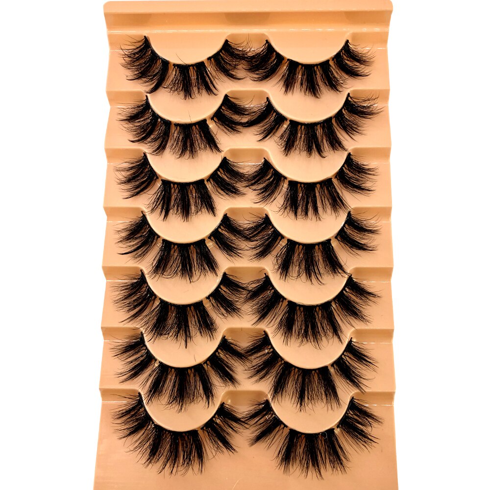Reusable mink eyelashes 25mm lashes fluffy messy 3D mink lashes 3 pairs natural Long Thick false eyelashes extension
