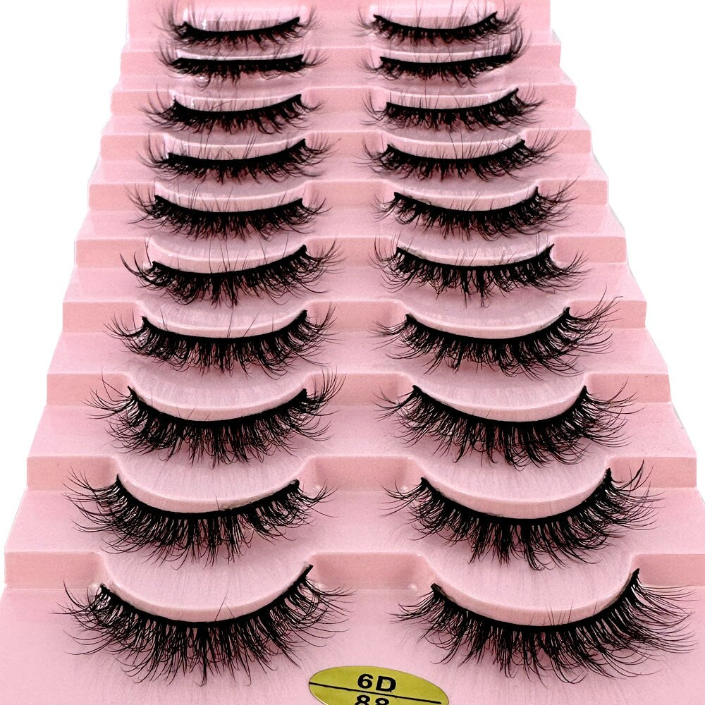 10pair 3D Mink Lashes Cruelty free Eyelashes Makeup maquillaje False Eyelashes 6D Fluffy Fake Lashes Thick Faux Cils Maquiagem