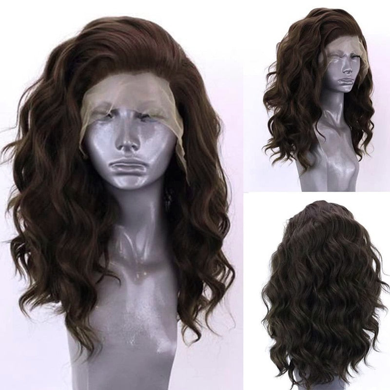 Synthetic Lace Front Wigs Short Bob Wig for Women Silver Brown Pink Blue Color Cosplay Short Wig