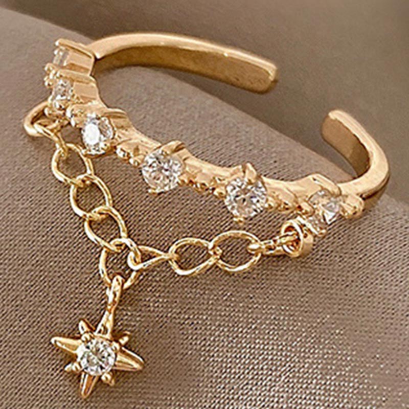 2pcs Geometric Adjustable Rings Set for Women Korean Style Fashion Couple Ring Party Bridal Jewelry Accessories