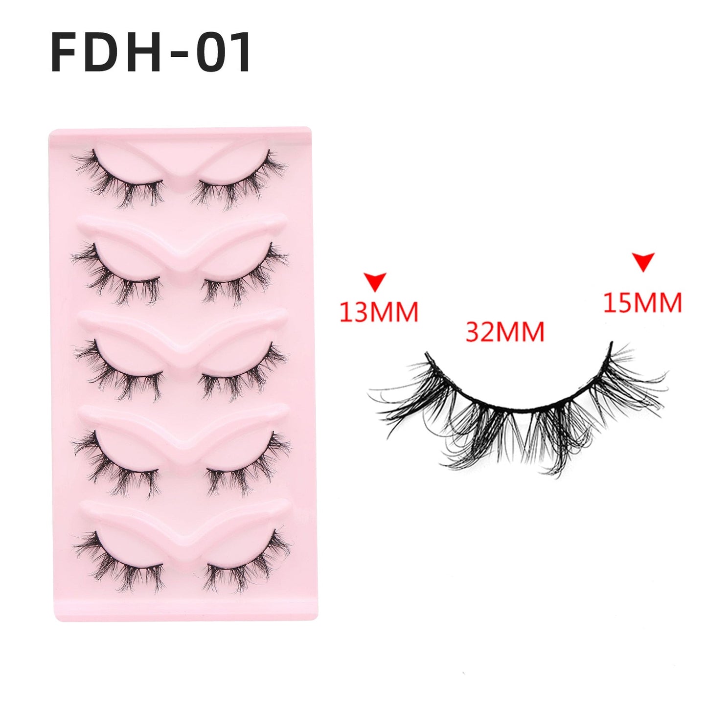 Cat Eye Lashes Winged End Eye Elongated Eyelashes Faux Mink Eyelashes Fake Fox Eye Lashes Soft Natural Long Lashes Cils