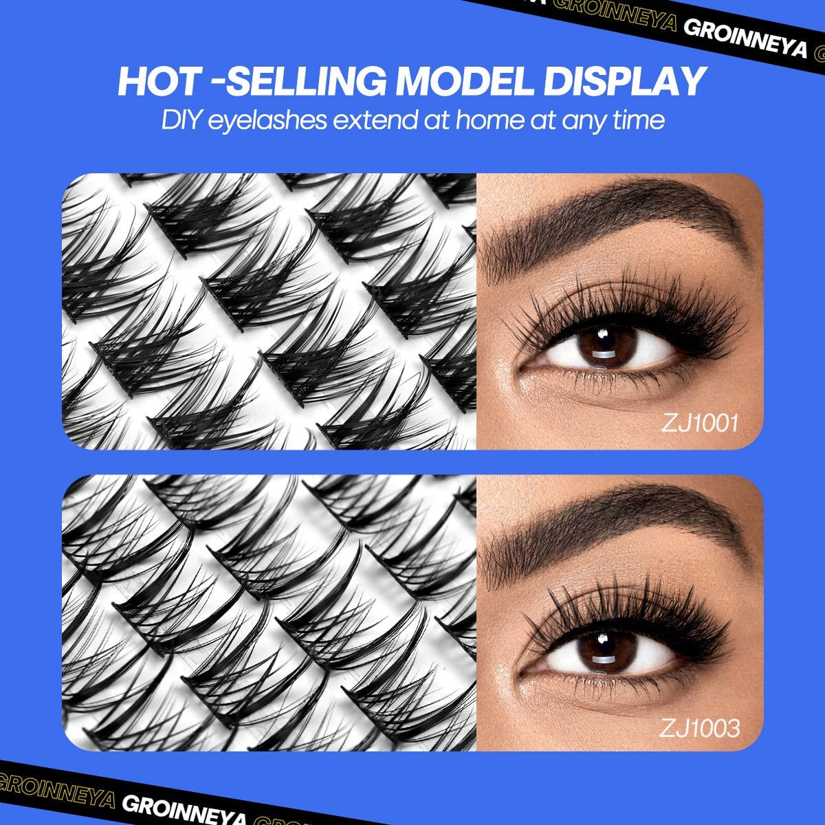 Lash Clusters DIY Individual Clusters Lash Extension Natural Lashes Soft Ribbon Segmented False Bundles Eyelashes