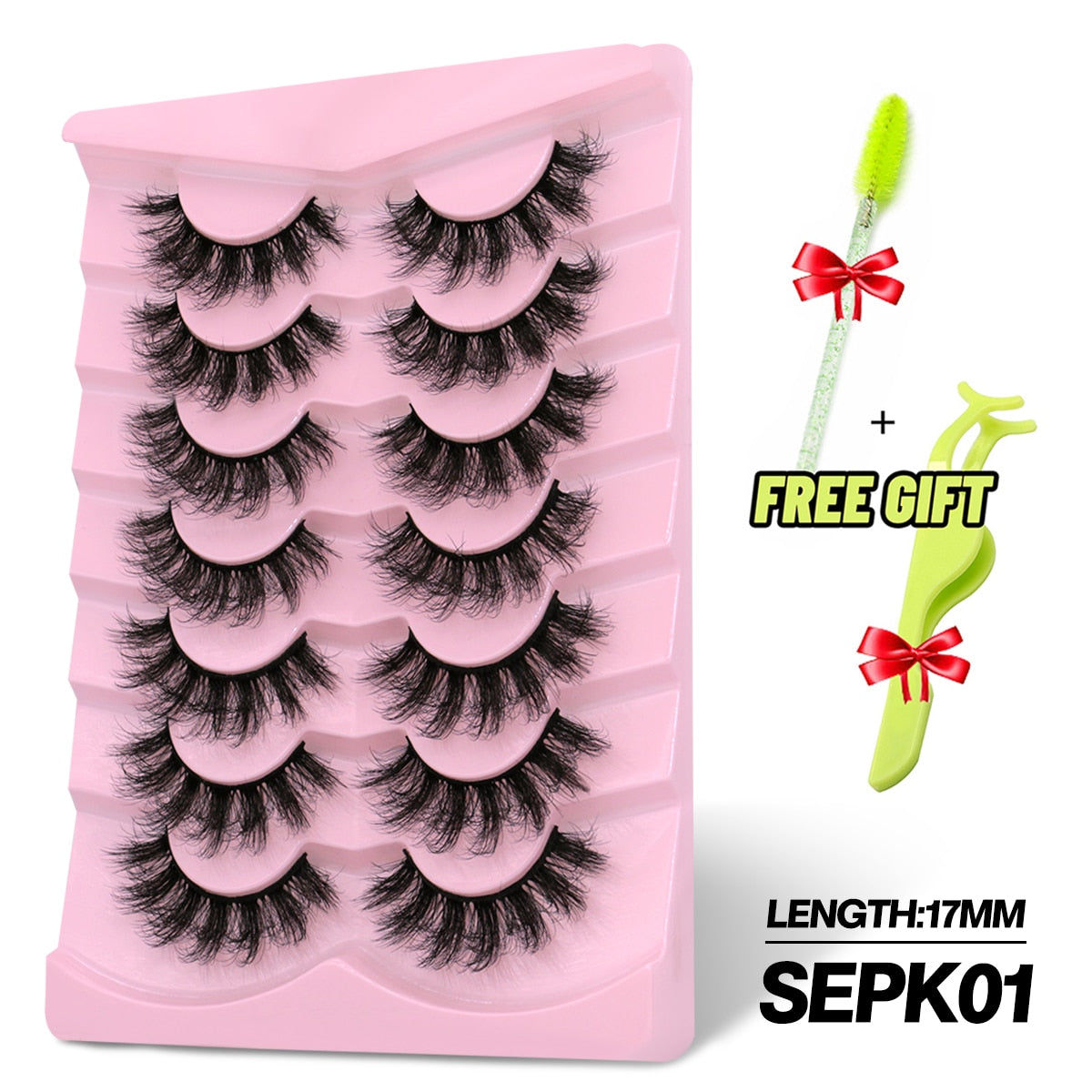 5/7 Pairs Eyelashes Long Lasting Fluffy Wispy Natural Mink Lashes Dramatic Volume lashes Extension Thick Long