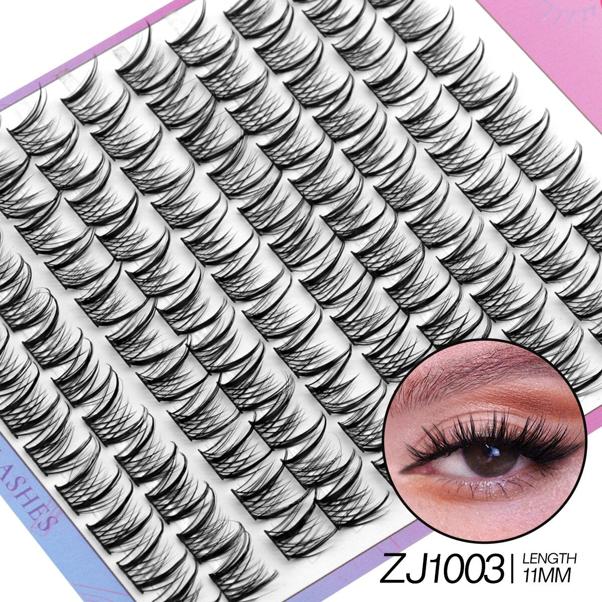 Lash Clusters DIY Individual Clusters Lash Extension Natural Lashes Soft Ribbon Segmented False Bundles Eyelashes