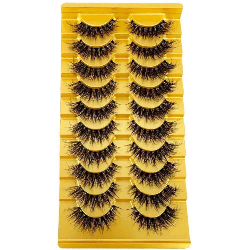 Transparent Terrier 3 Pairs 3D Mink EyeLashes False Lashes Thick EyeLash Lashes Natural Soft Fake EyeLashes