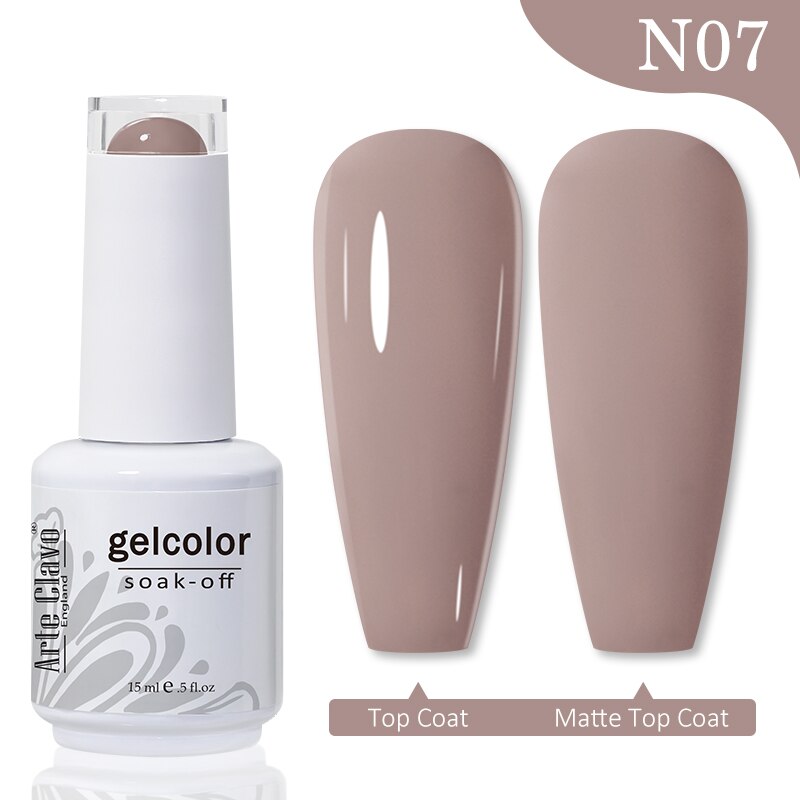 Gel Nail Polish 15ml Nude Pink Soak Off LED UV Lacquer Varnish Semi Permanent Top Base Coat Nail Art Gellak Manicure