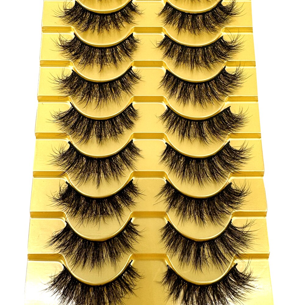 Fluffy Mink Lashes 8-25mm Lashes Dramatic Thick Volume Natural Eyelashes Eye Lashes 100% Cruelty Free Mink Eyelashes